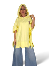 MAXI CAMISETA CAPUCHA ENCAJE CALAVERA