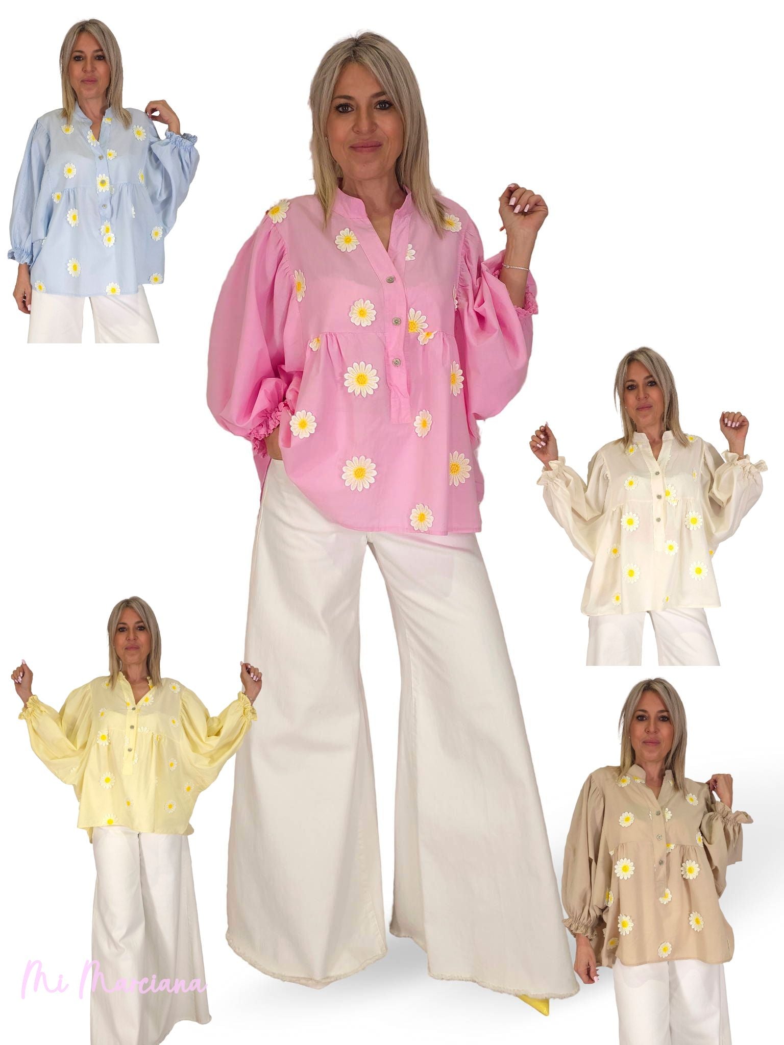 BLUSÓN BORDADO MARGARITAS JOT