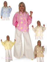 BLUSÓN BORDADO MARGARITAS JOT