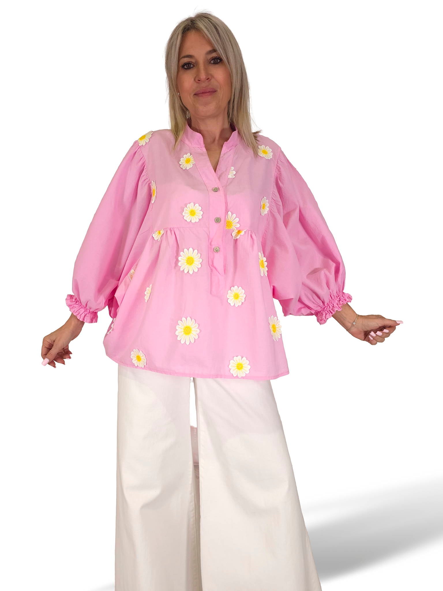 BLUSÓN BORDADO MARGARITAS JOT
