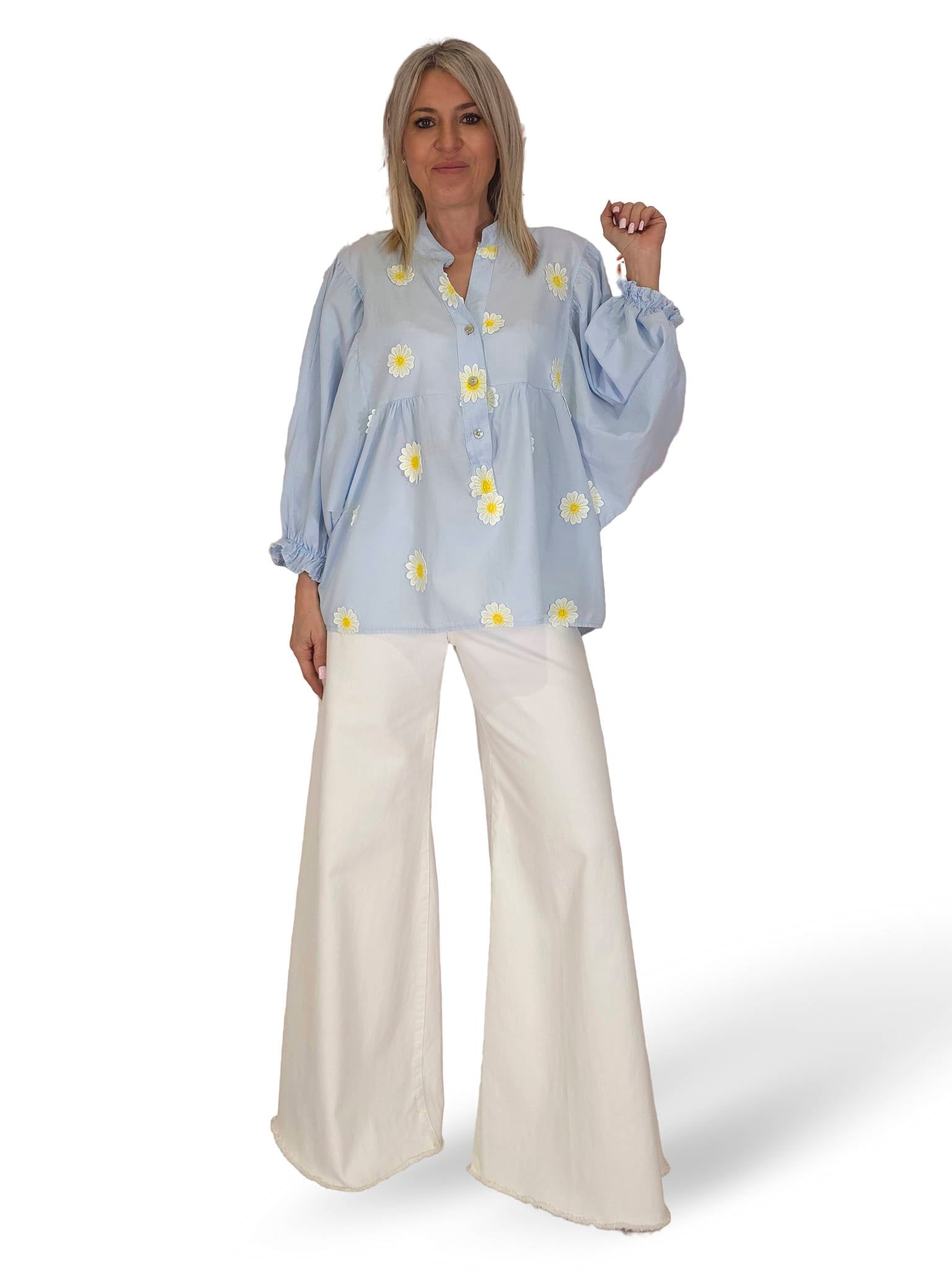 BLUSÓN BORDADO MARGARITAS JOT