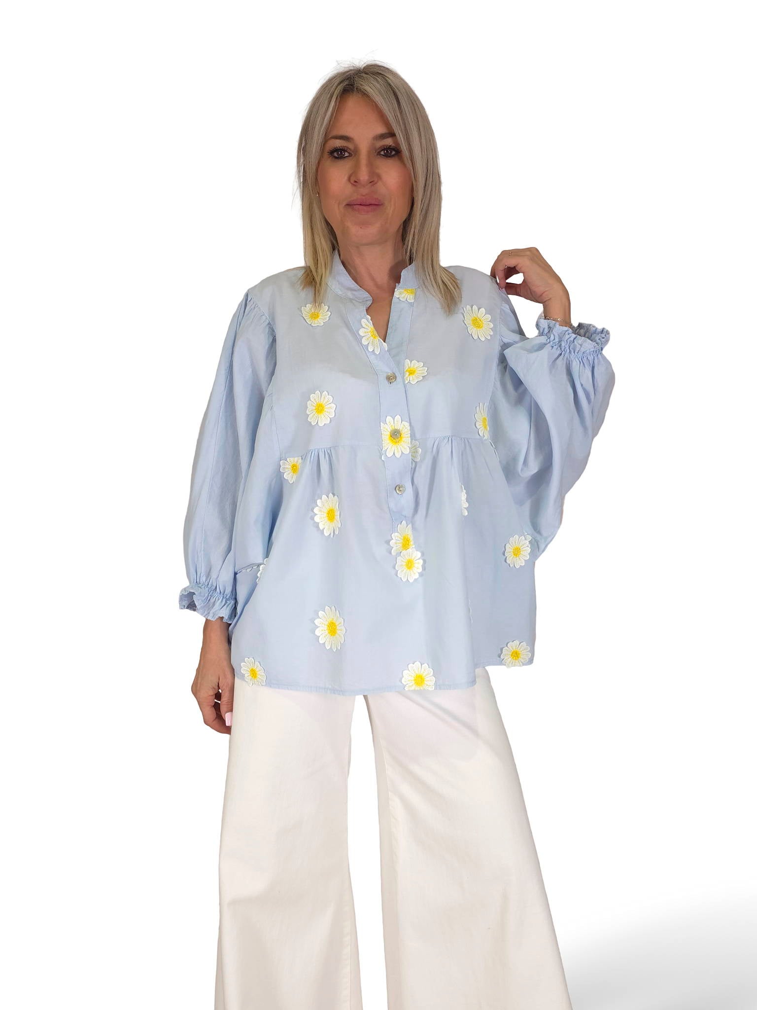 BLUSÓN BORDADO MARGARITAS JOT