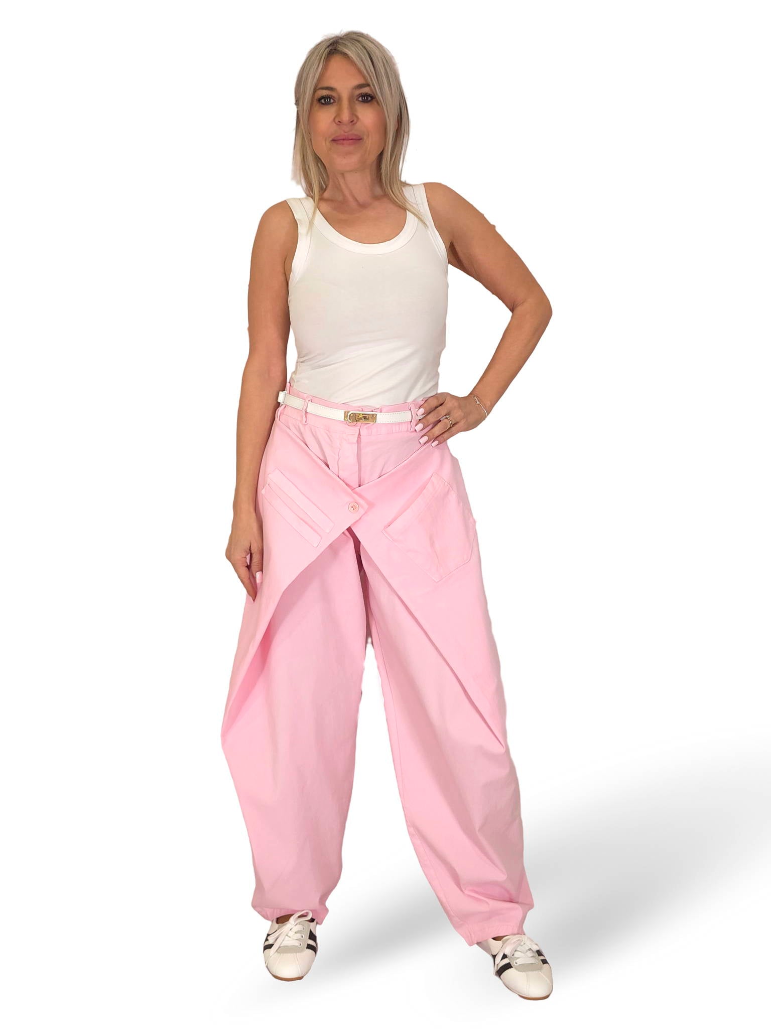 PANTALON URBAN CRUZADO LONETA ELÁSTICA