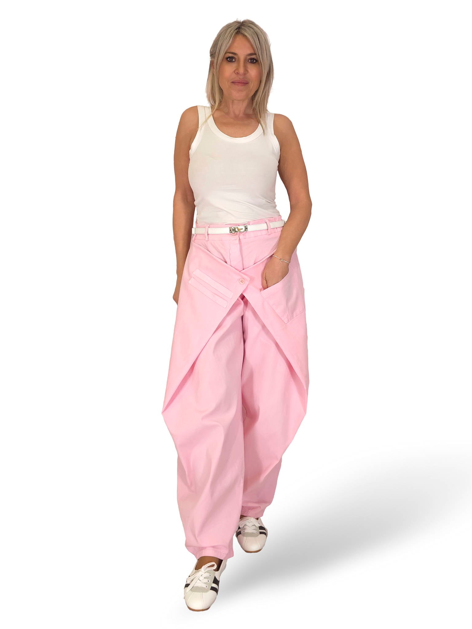 PANTALON URBAN CRUZADO LONETA ELÁSTICA