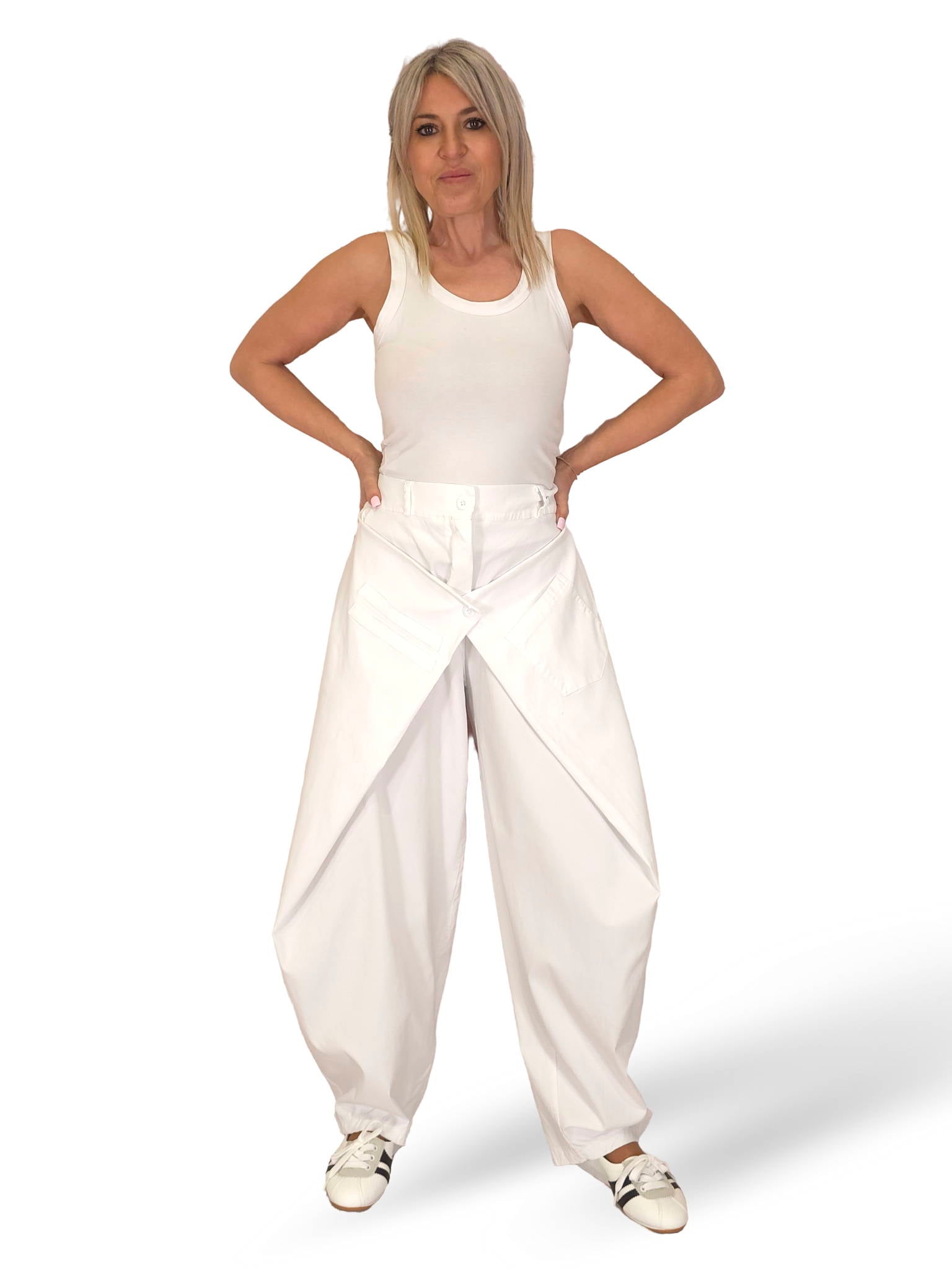 PANTALON URBAN CRUZADO LONETA ELÁSTICA