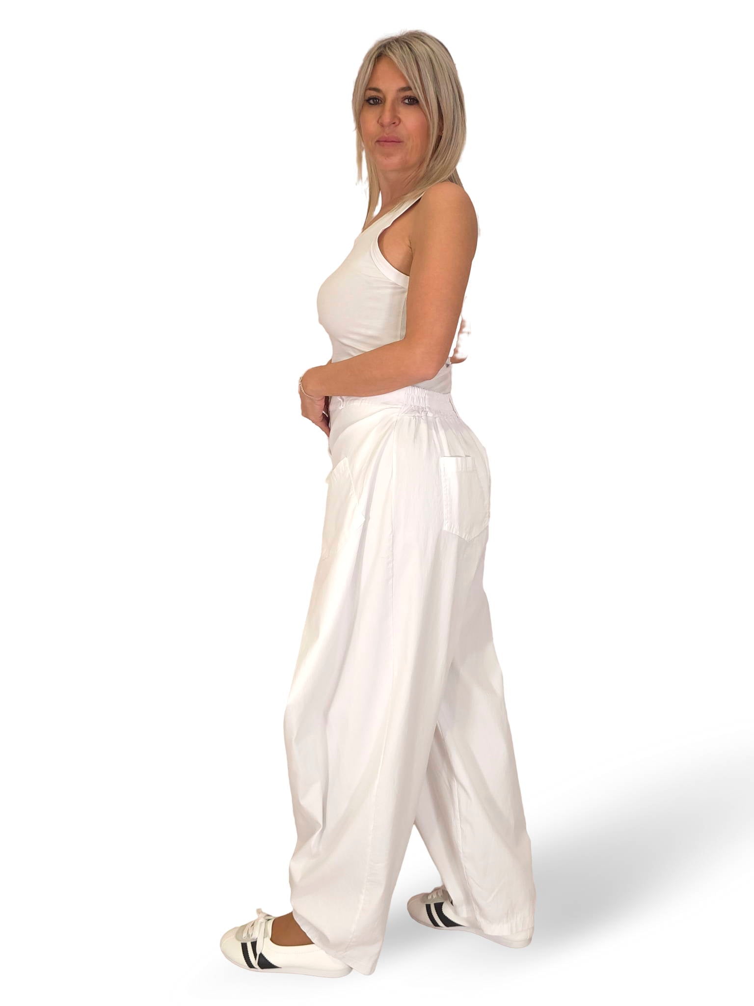 PANTALON URBAN CRUZADO LONETA ELÁSTICA