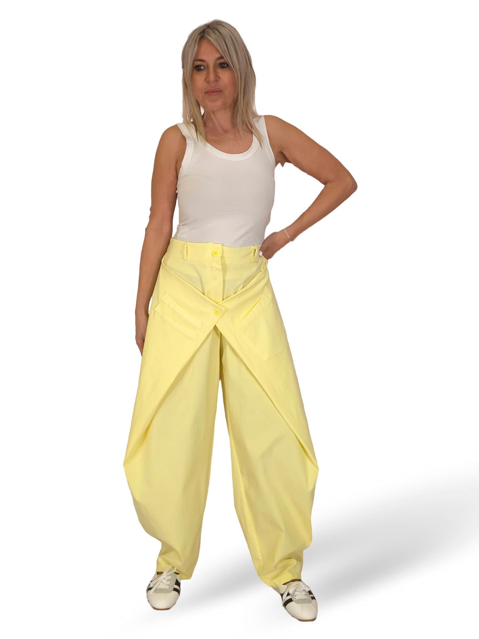 PANTALON URBAN CRUZADO LONETA ELÁSTICA