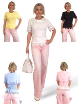 CAMISETA CORSET BLONDA ENCAJE