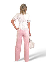 CAMISETA CORSET BLONDA ENCAJE