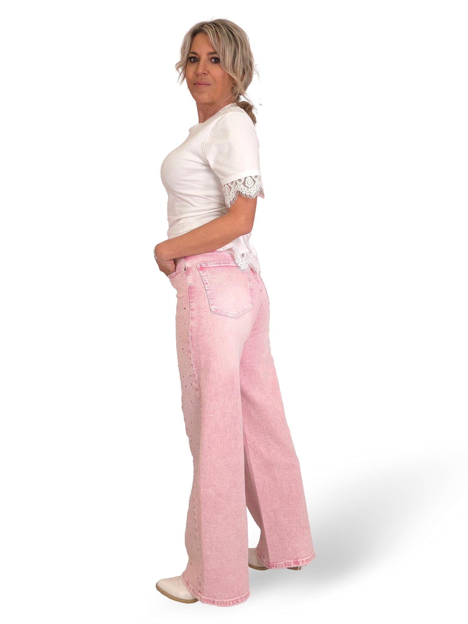 CAMISETA CORSET BLONDA ENCAJE