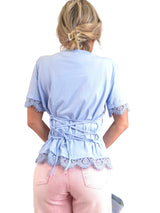 CAMISETA CORSET BLONDA ENCAJE