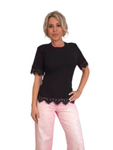 CAMISETA CORSET BLONDA ENCAJE