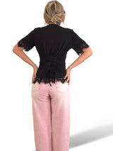 CAMISETA CORSET BLONDA ENCAJE