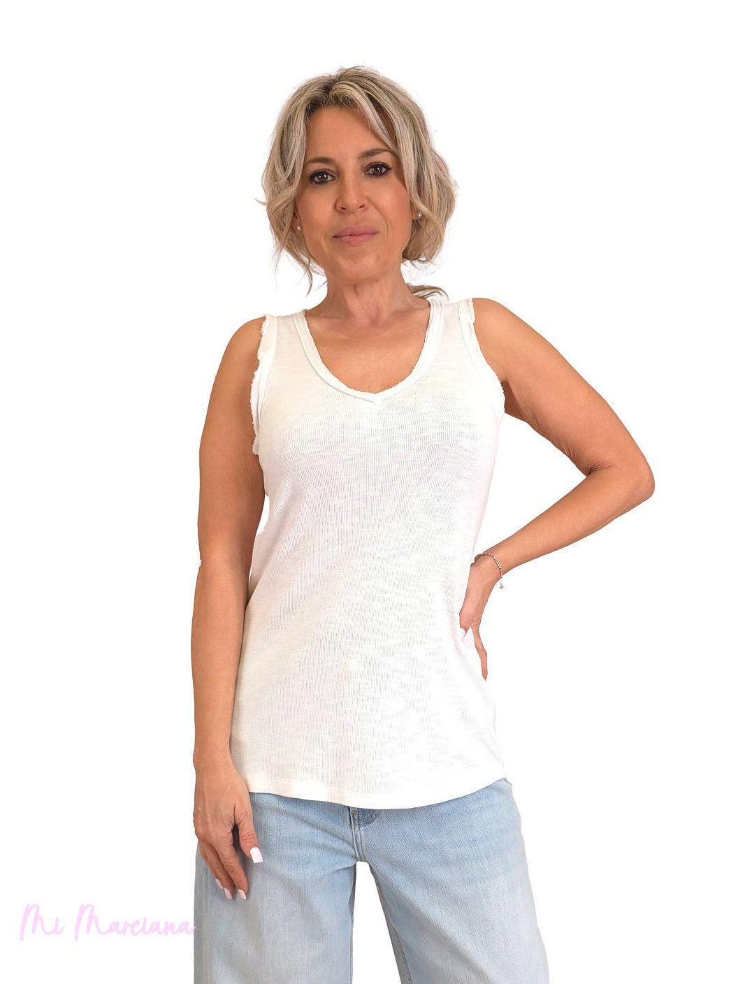 CAMISETA CANALÉ  TIRANTES LENTEJUELAS