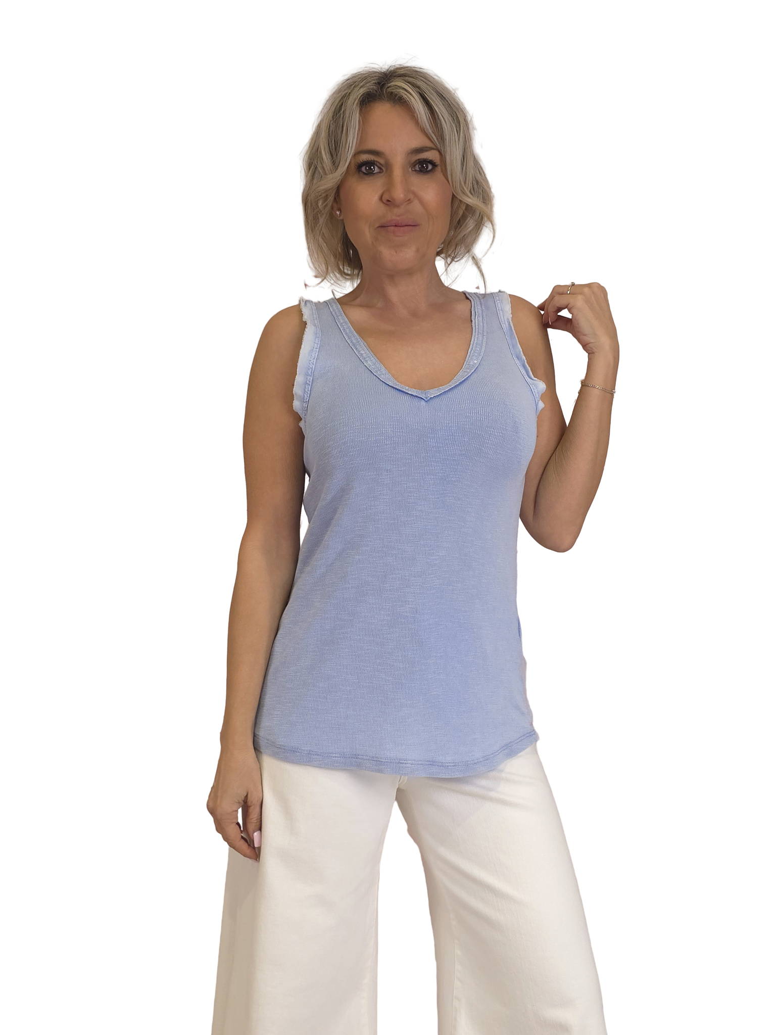 CAMISETA CANALÉ  TIRANTES LENTEJUELAS