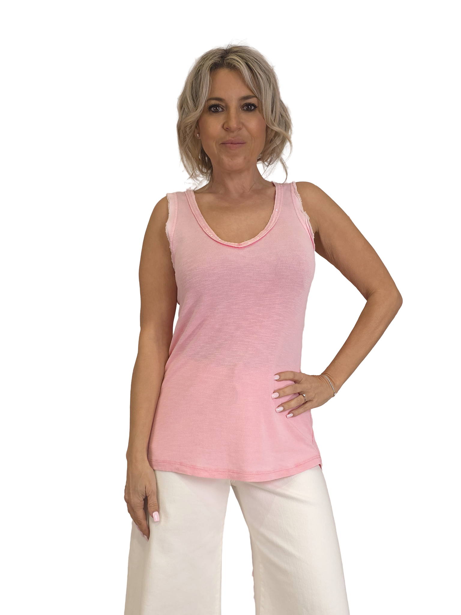 CAMISETA CANALÉ  TIRANTES LENTEJUELAS