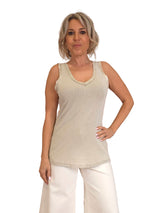 CAMISETA CANALÉ  TIRANTES LENTEJUELAS