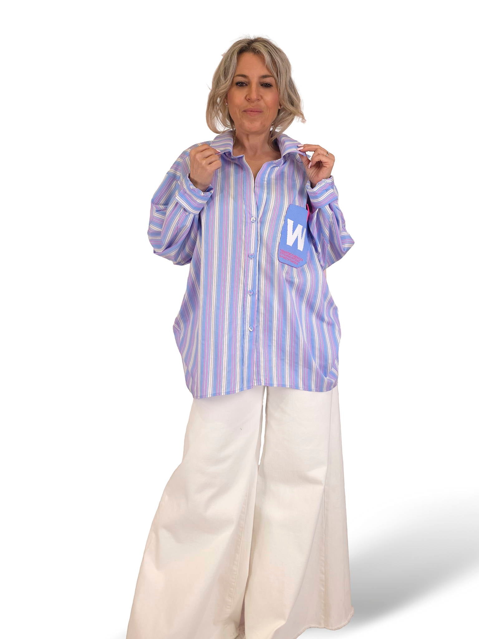 MAXI CAMISA RAYAS BOLSILLO JOT