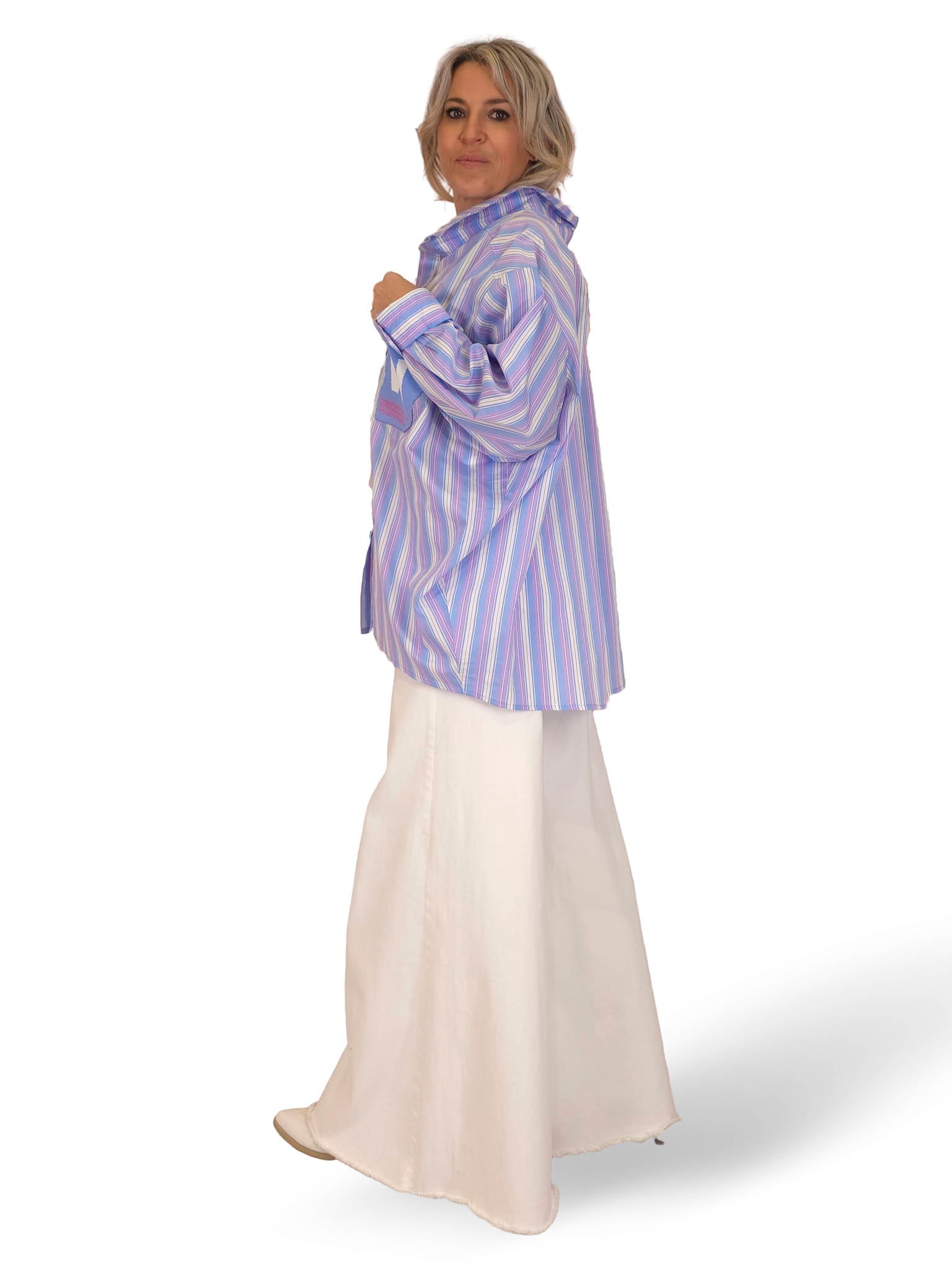 MAXI CAMISA RAYAS BOLSILLO JOT