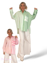 CAMISA COMBINADA RAYAS ASIMÉTRICA JOT