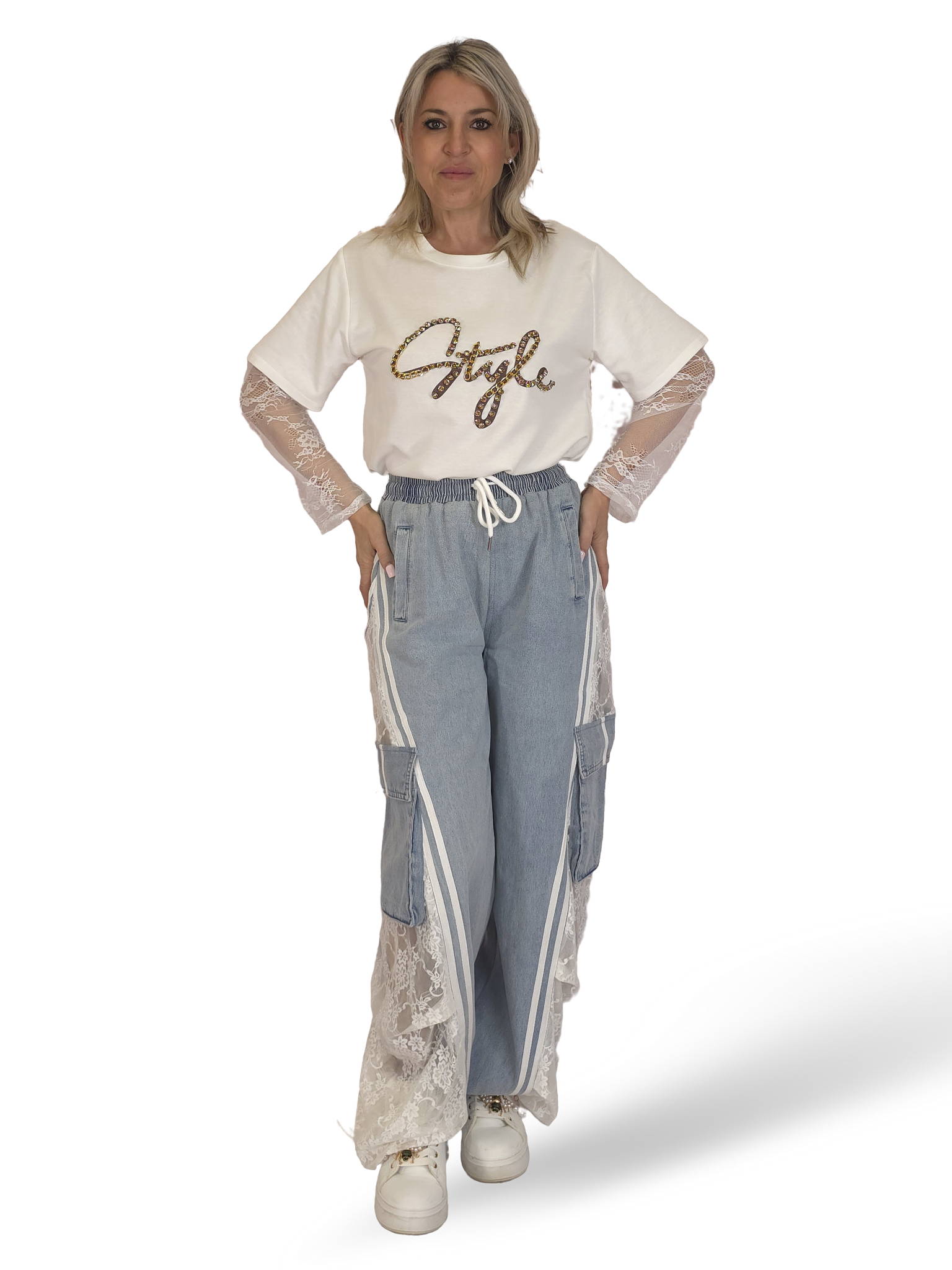 JEANS CARGO IN DENIM