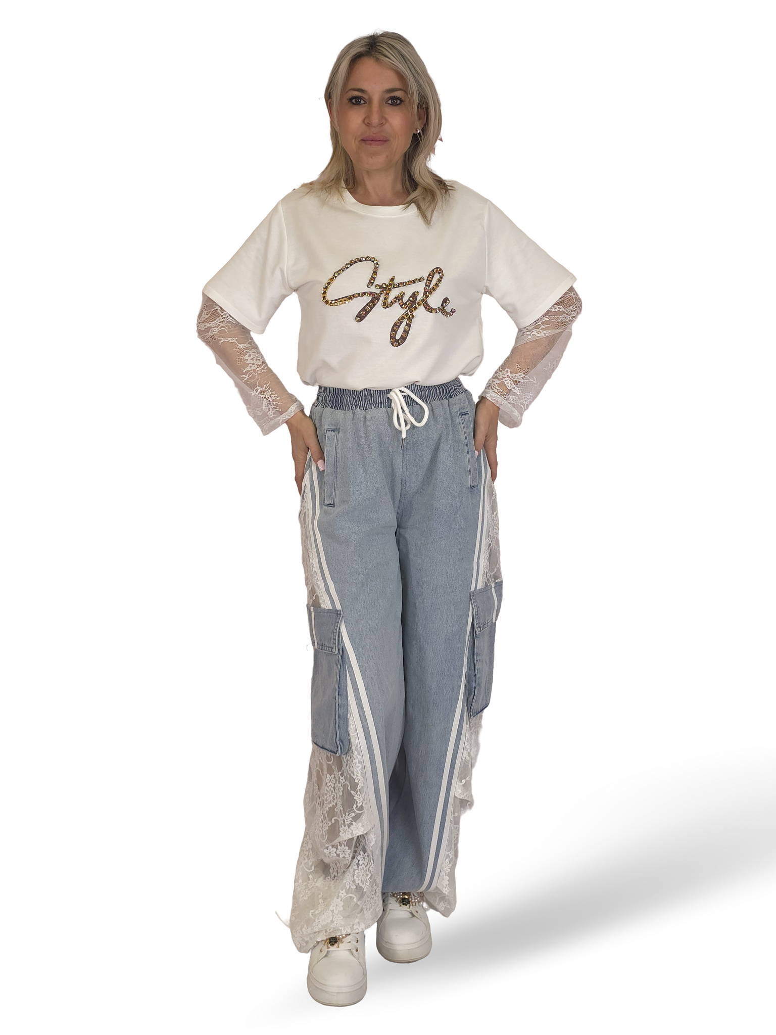 JEANS CARGO IN DENIM
