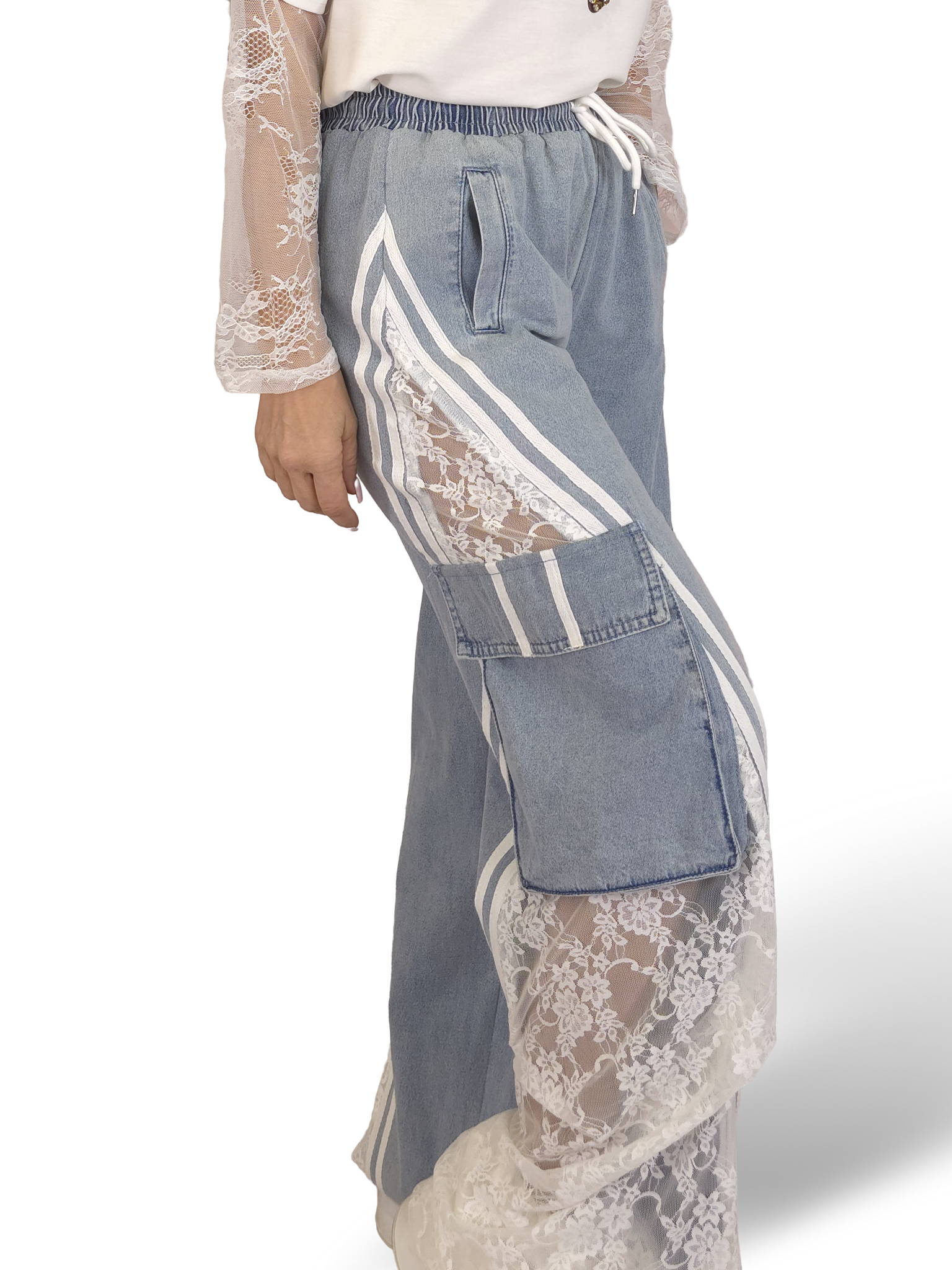 JEANS CARGO IN DENIM