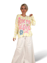 JERSEY PUNTO RAYAS FLORES LOOK