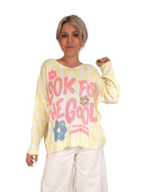 JERSEY PUNTO RAYAS FLORES LOOK