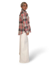 CHEMISE À CARREAUX AVEC COL À STRASS JOT