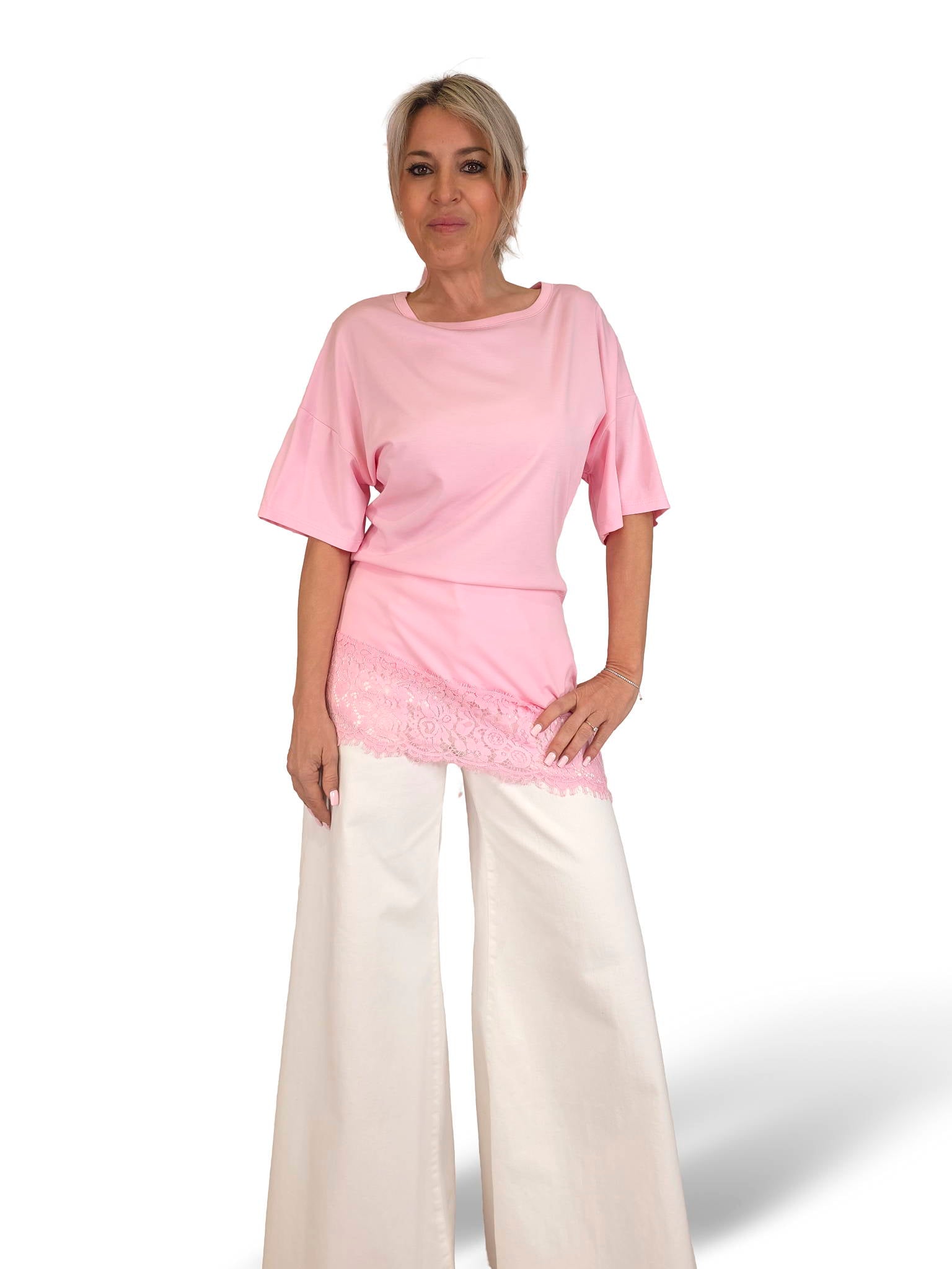T-SHIRT LINGERIE ASIMMETRICA