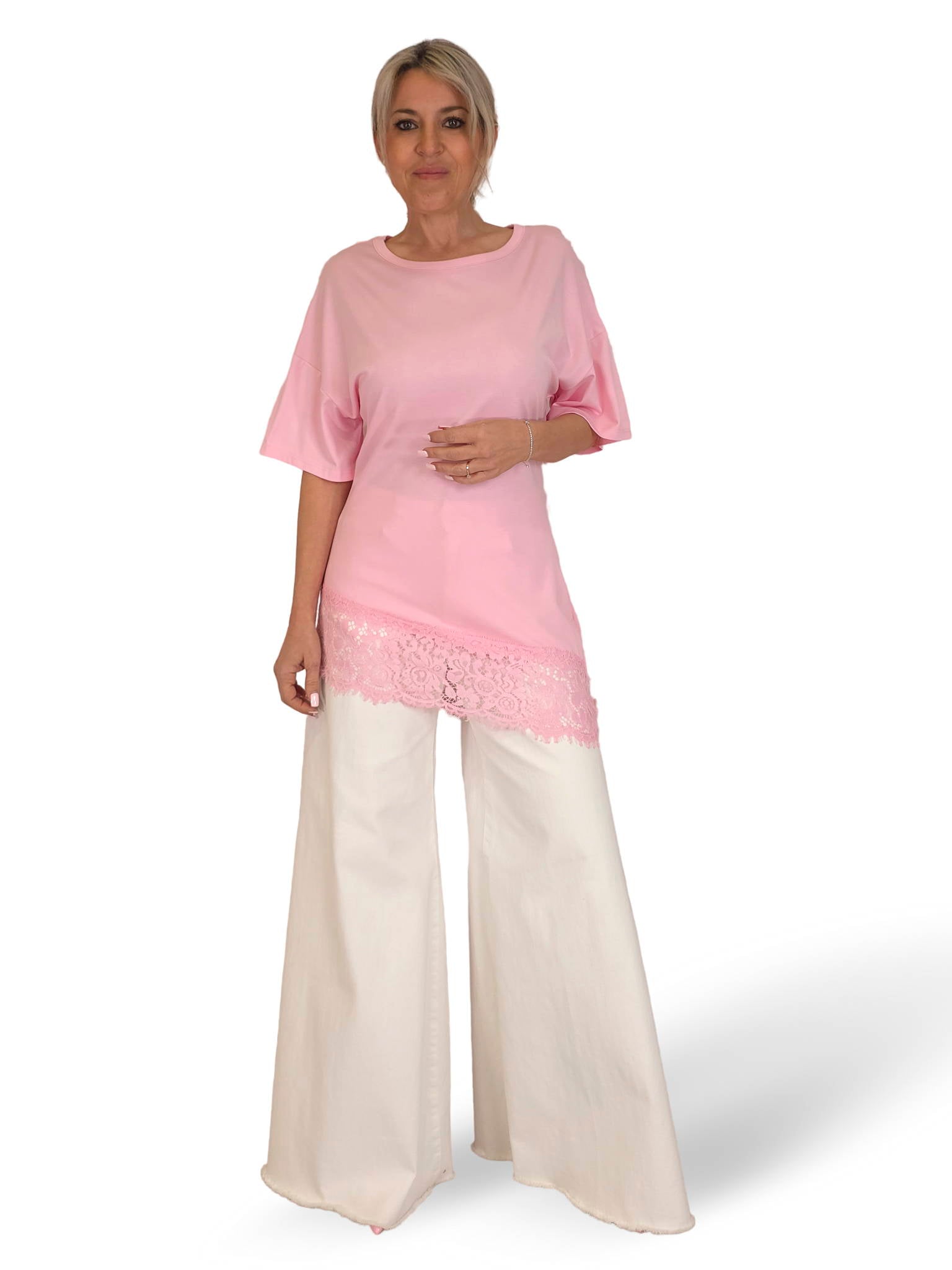 T-SHIRT LINGERIE ASIMMETRICA