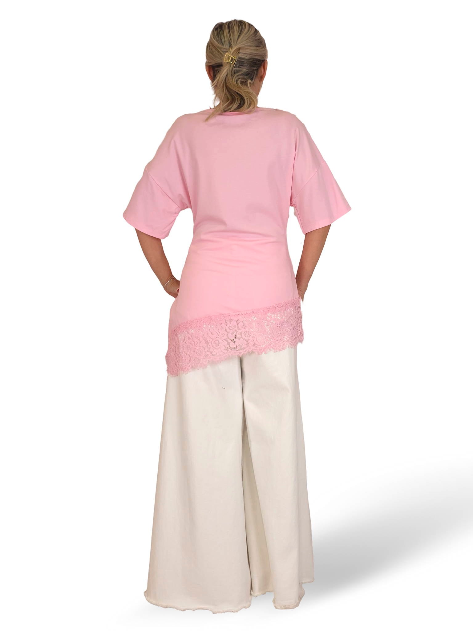 T-SHIRT LINGERIE ASIMMETRICA