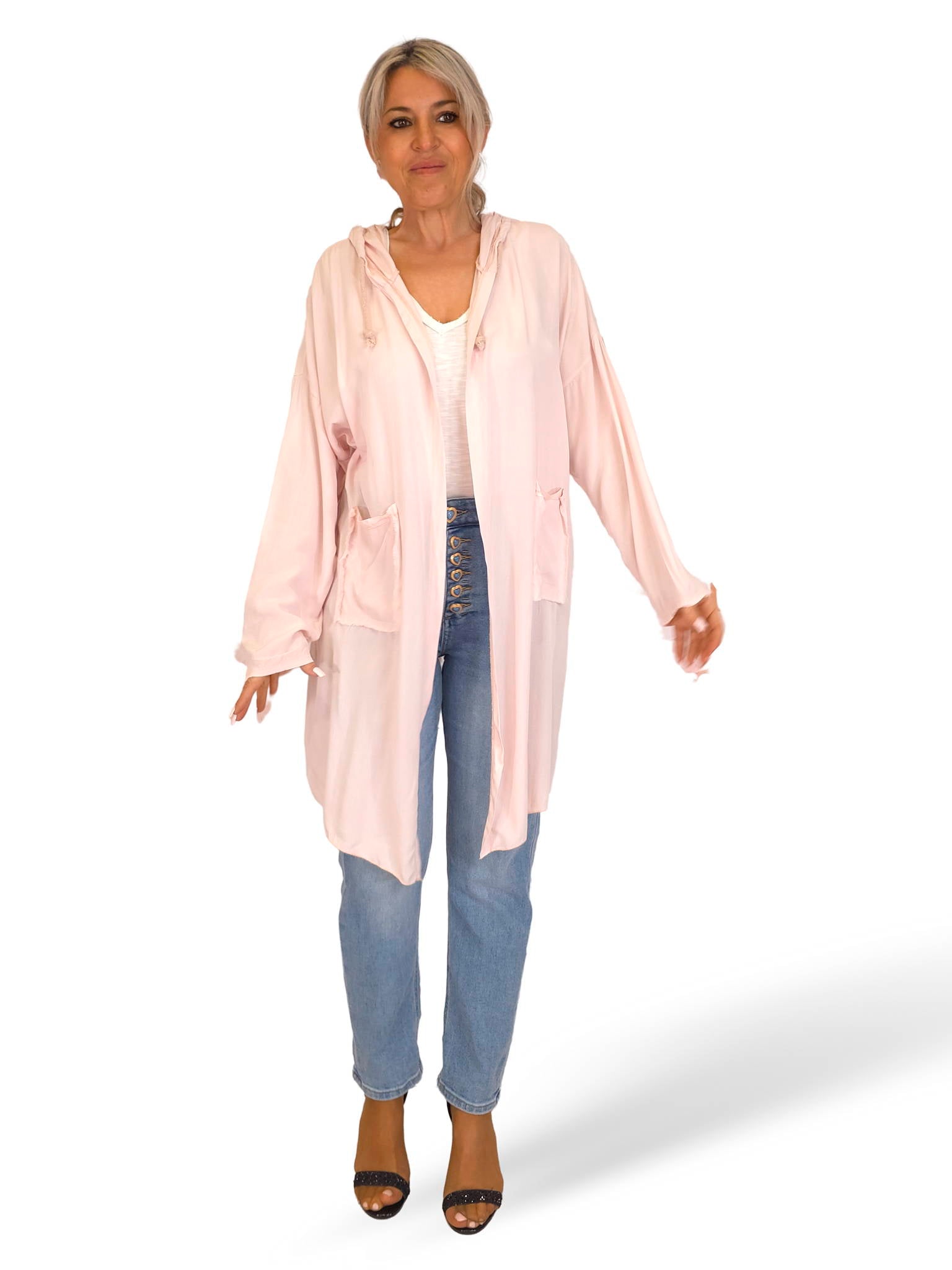 CHAQUETA FLUIDA CORAZON METALIZADO