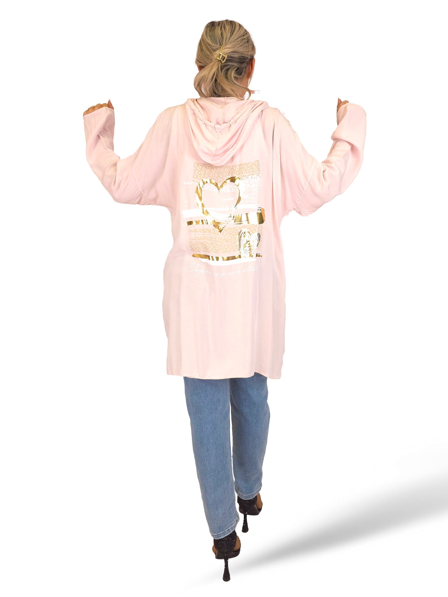CHAQUETA FLUIDA CORAZON METALIZADO