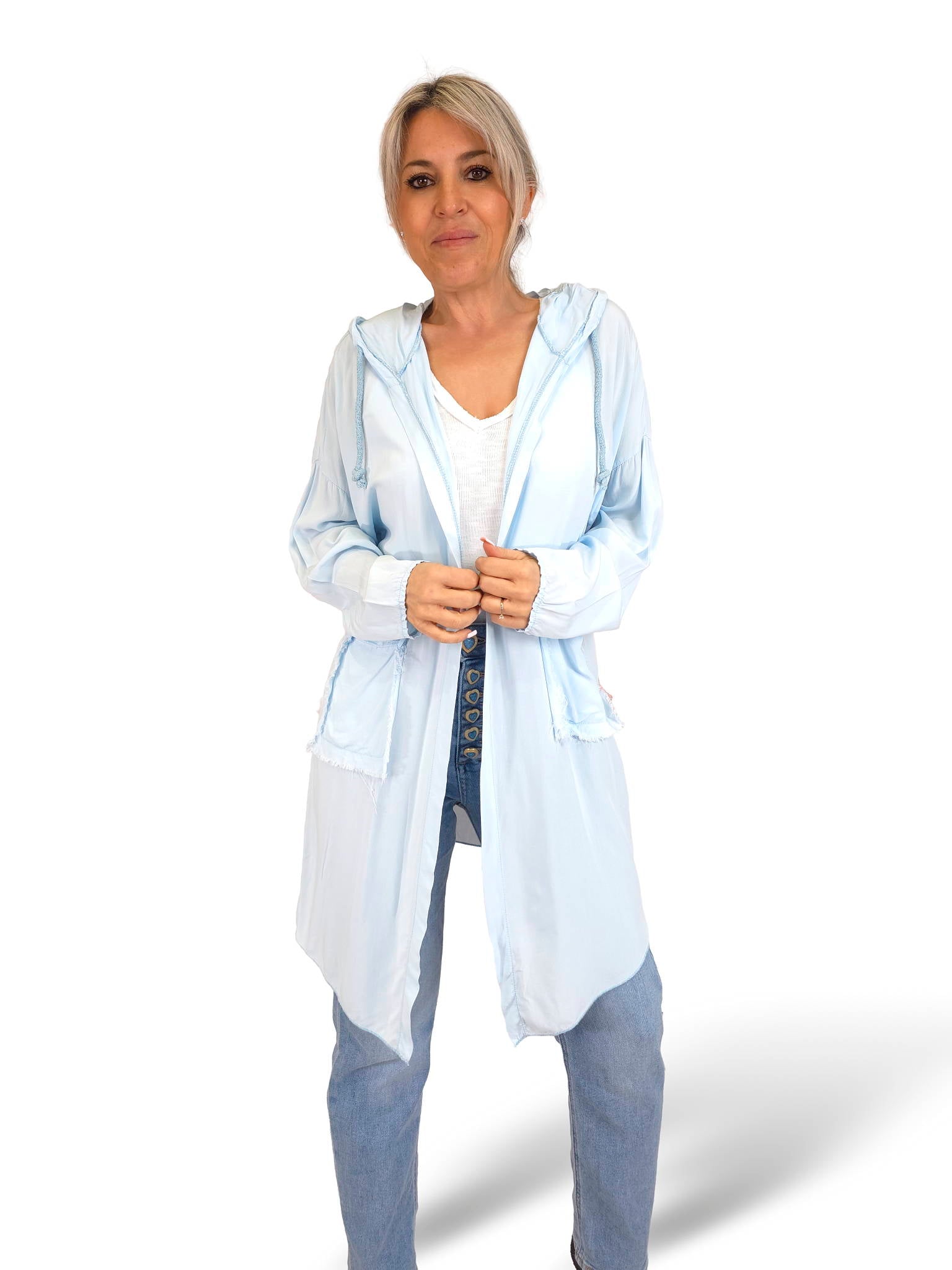 CHAQUETA FLUIDA CORAZON METALIZADO