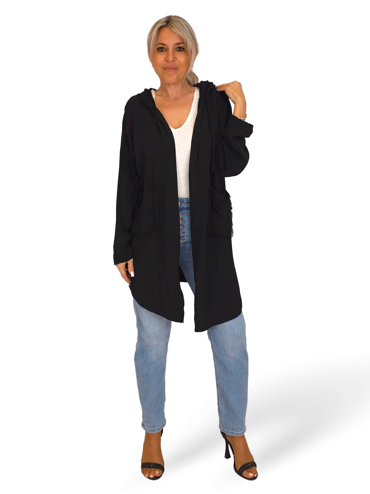 CHAQUETA FLUIDA CORAZON METALIZADO