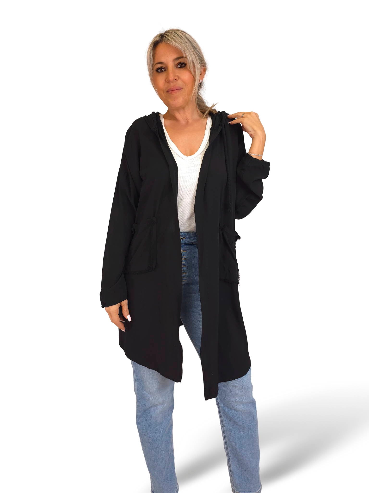 CHAQUETA FLUIDA CORAZON METALIZADO