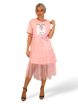 VESTIDO CAMISETA TUL JOT