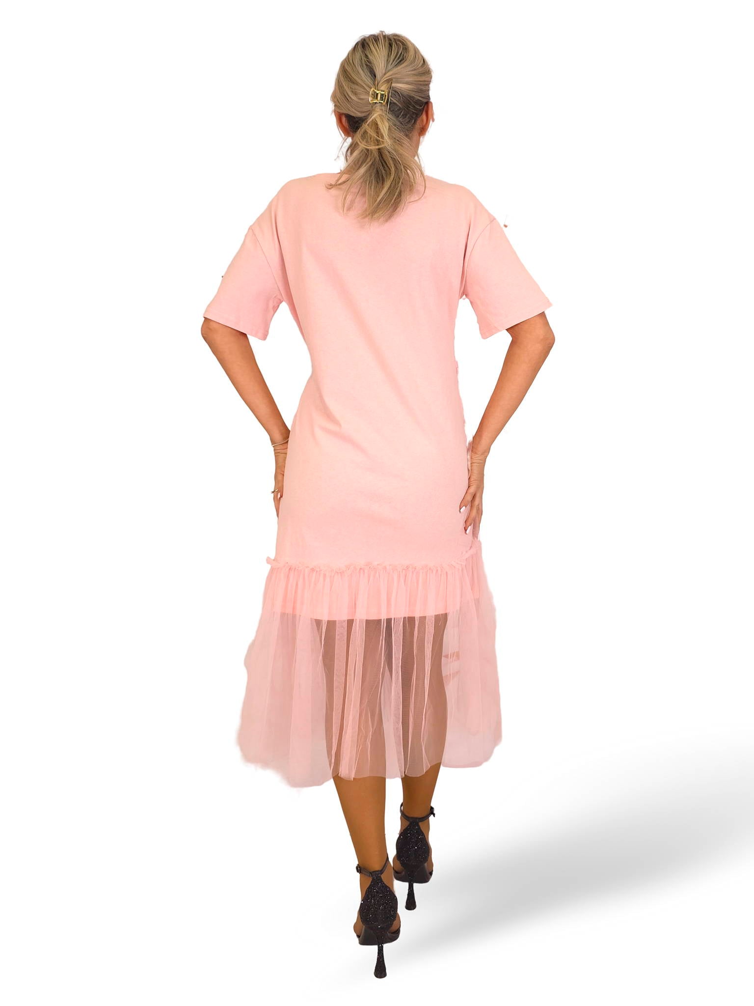 VESTIDO CAMISETA TUL JOT