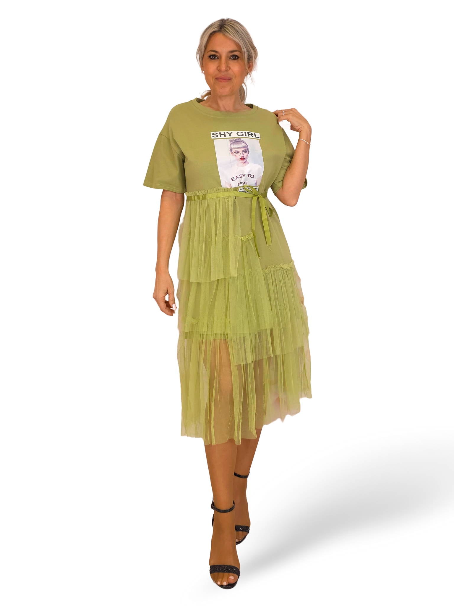 VESTIDO CAMISETA TUL JOT