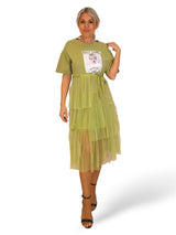 VESTIDO CAMISETA TUL JOT