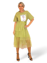 VESTIDO CAMISETA TUL JOT