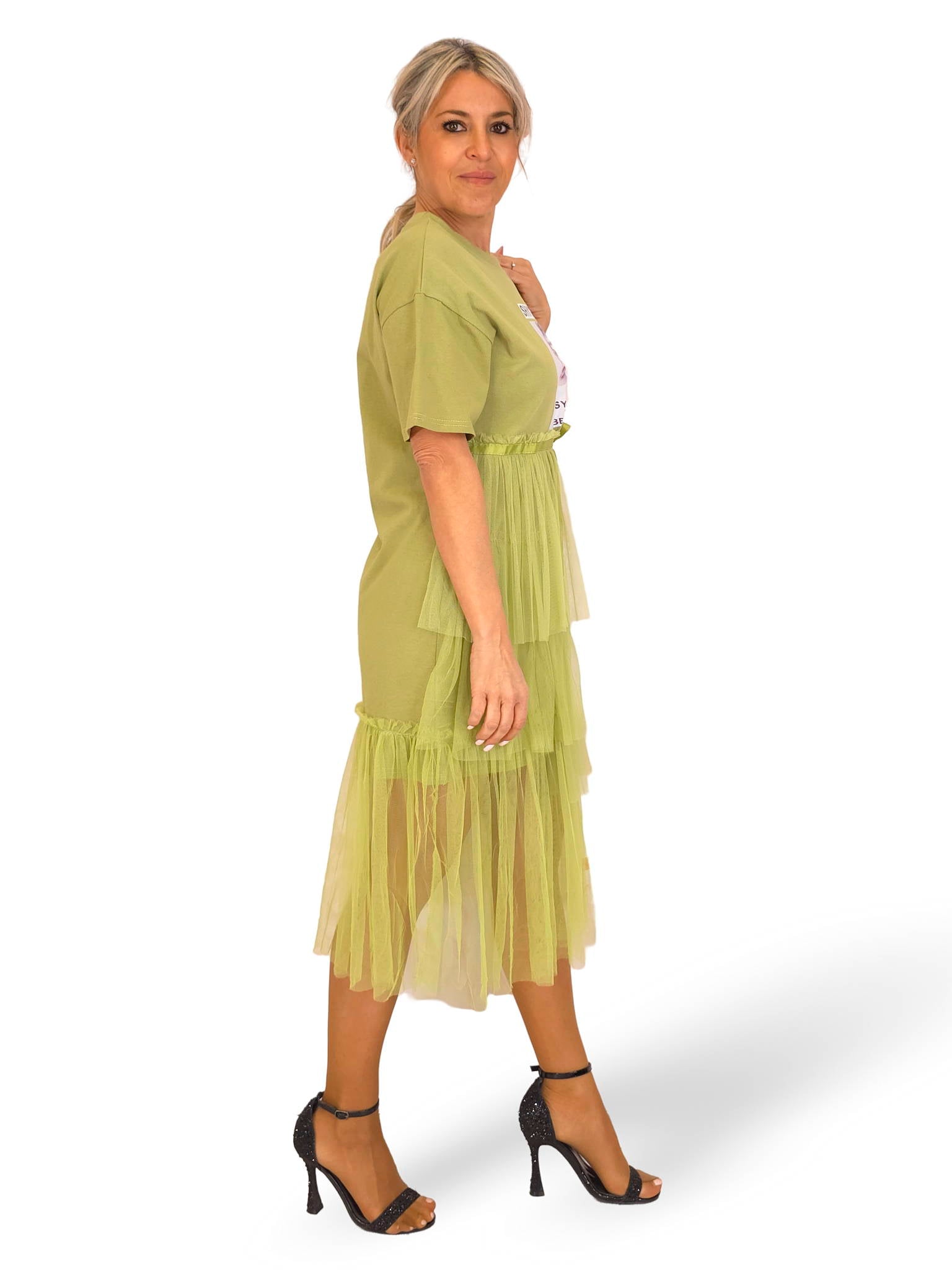 VESTIDO CAMISETA TUL JOT