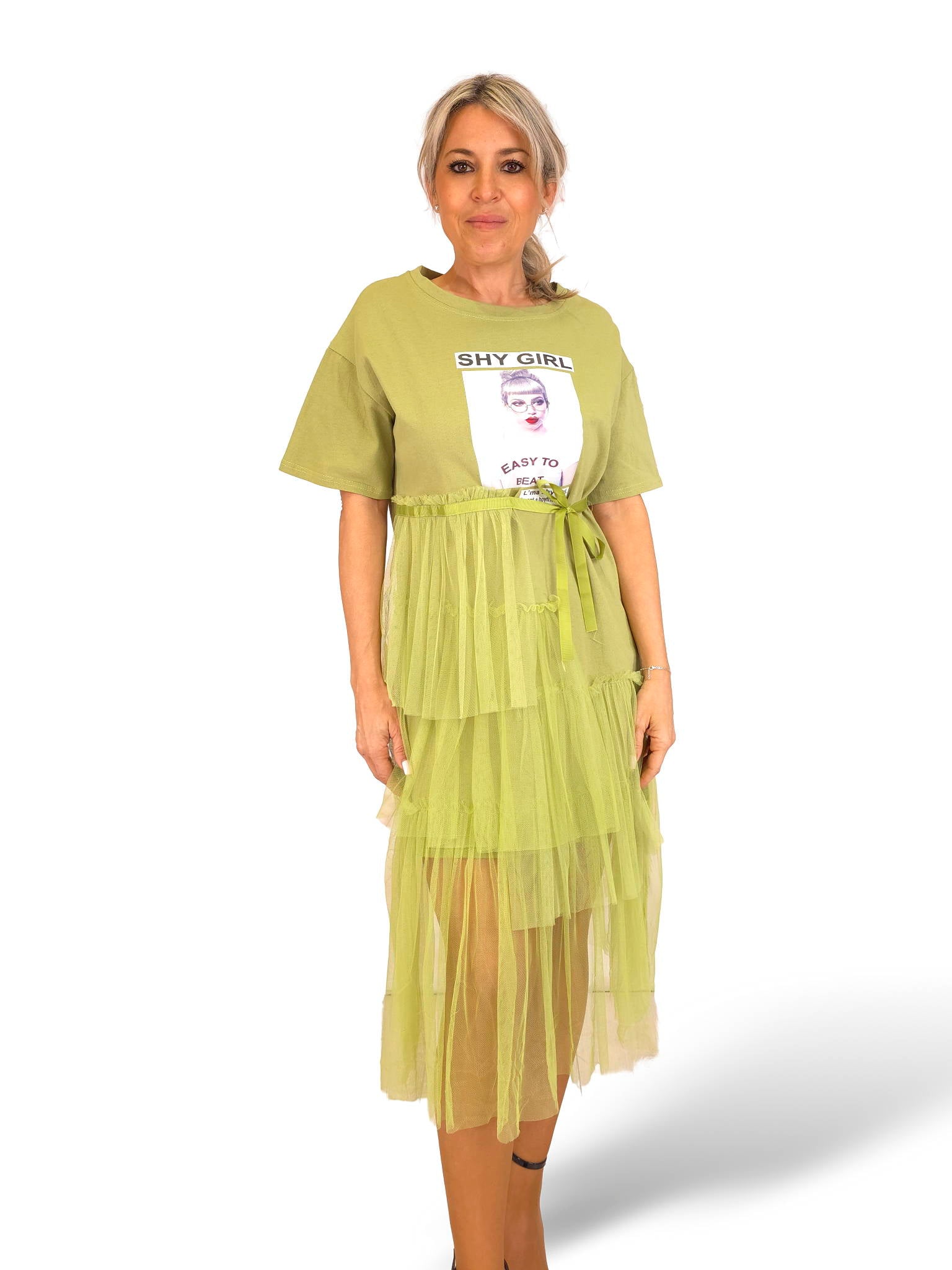VESTIDO CAMISETA TUL JOT