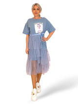 VESTIDO CAMISETA TUL JOT
