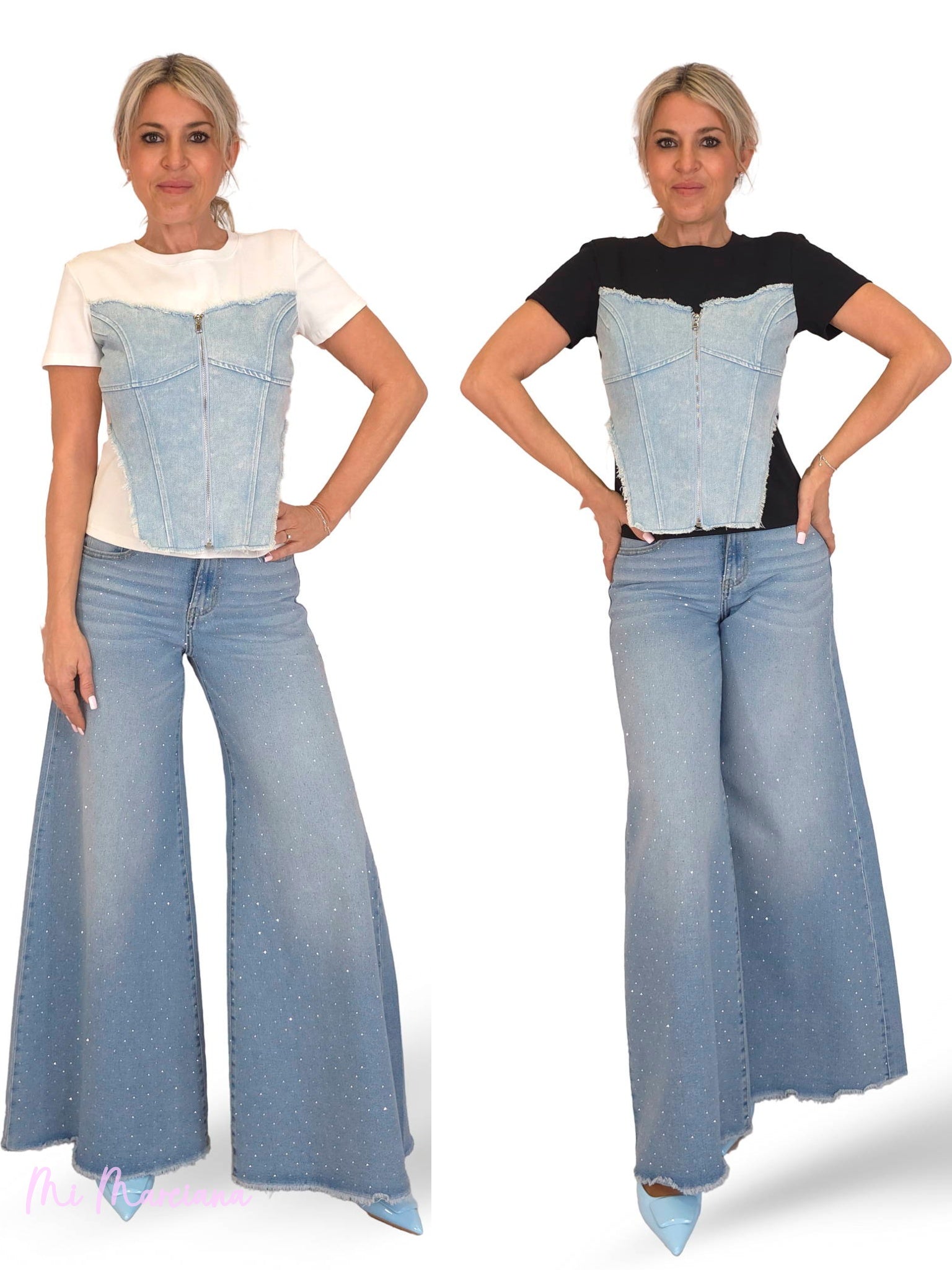 CAMISETA CORSET DENIM