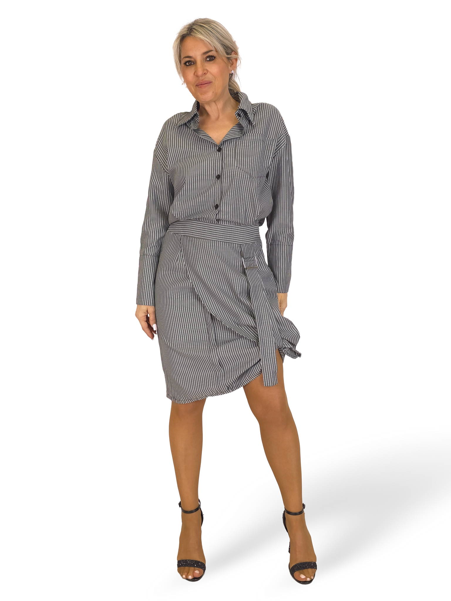 VESTIDO CAMISERO RAYAS JOT