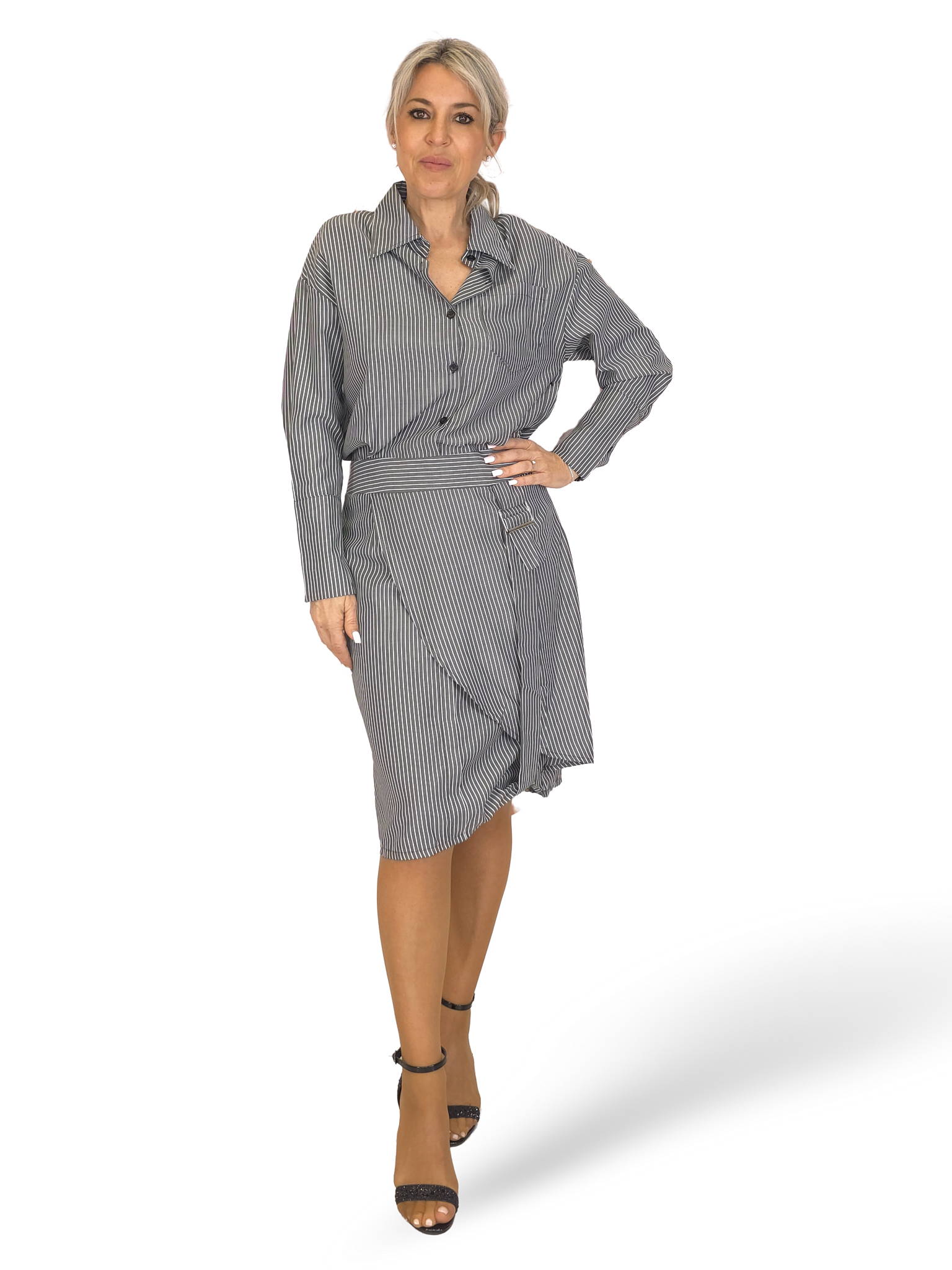 VESTIDO CAMISERO RAYAS JOT