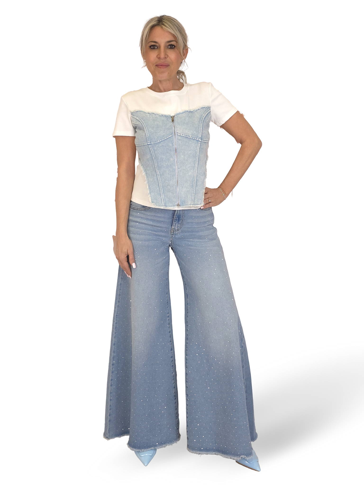 CAMISETA CORSET DENIM